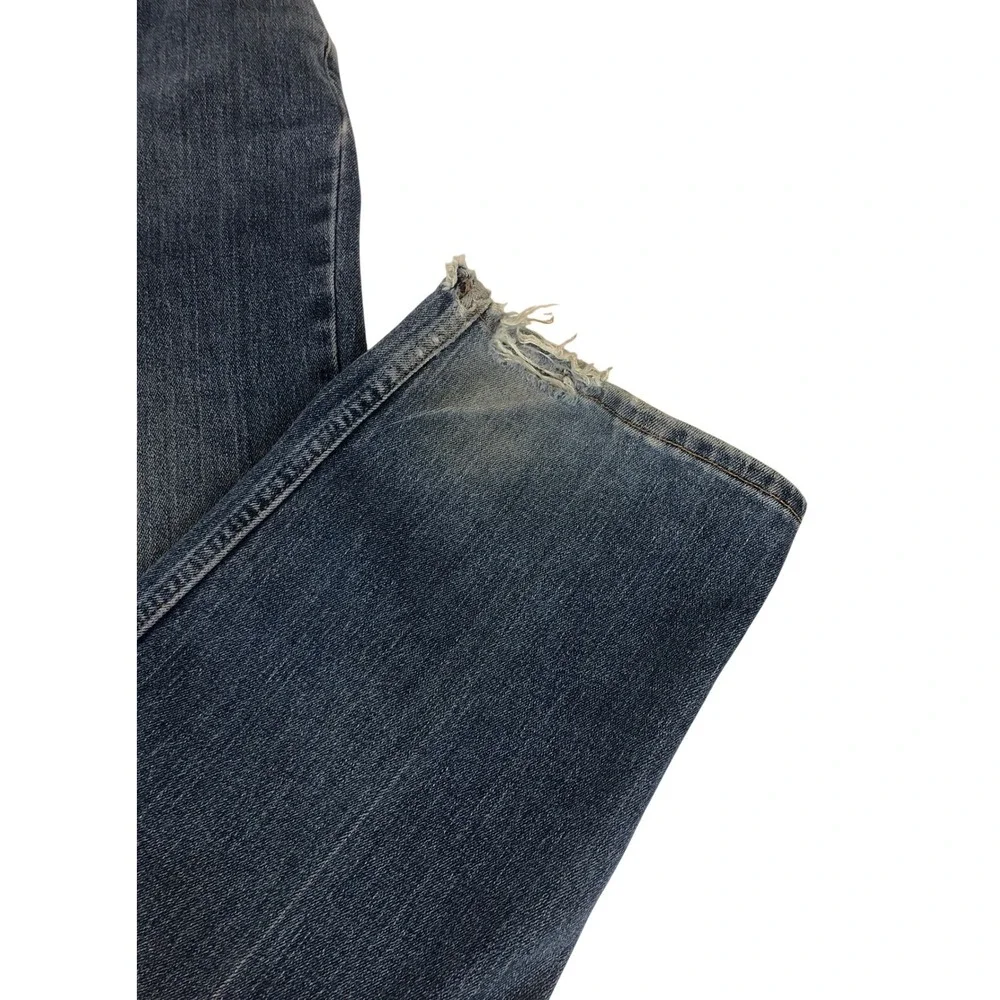 Levi's 550 Mens Jeans Relaxed Fit Blue Denim W50 L32 Workwear Distressed Hem‎